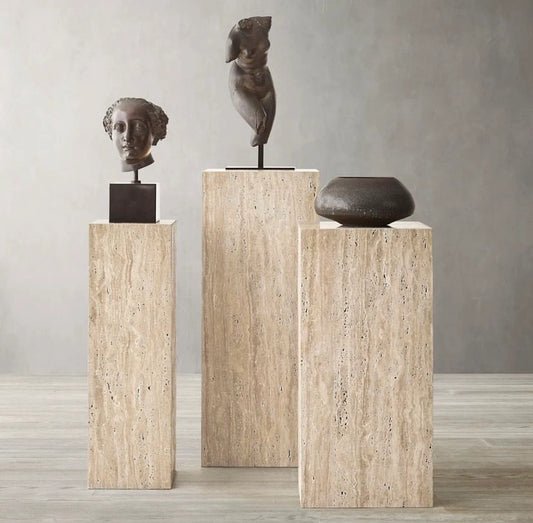Plinth Travertine Tables