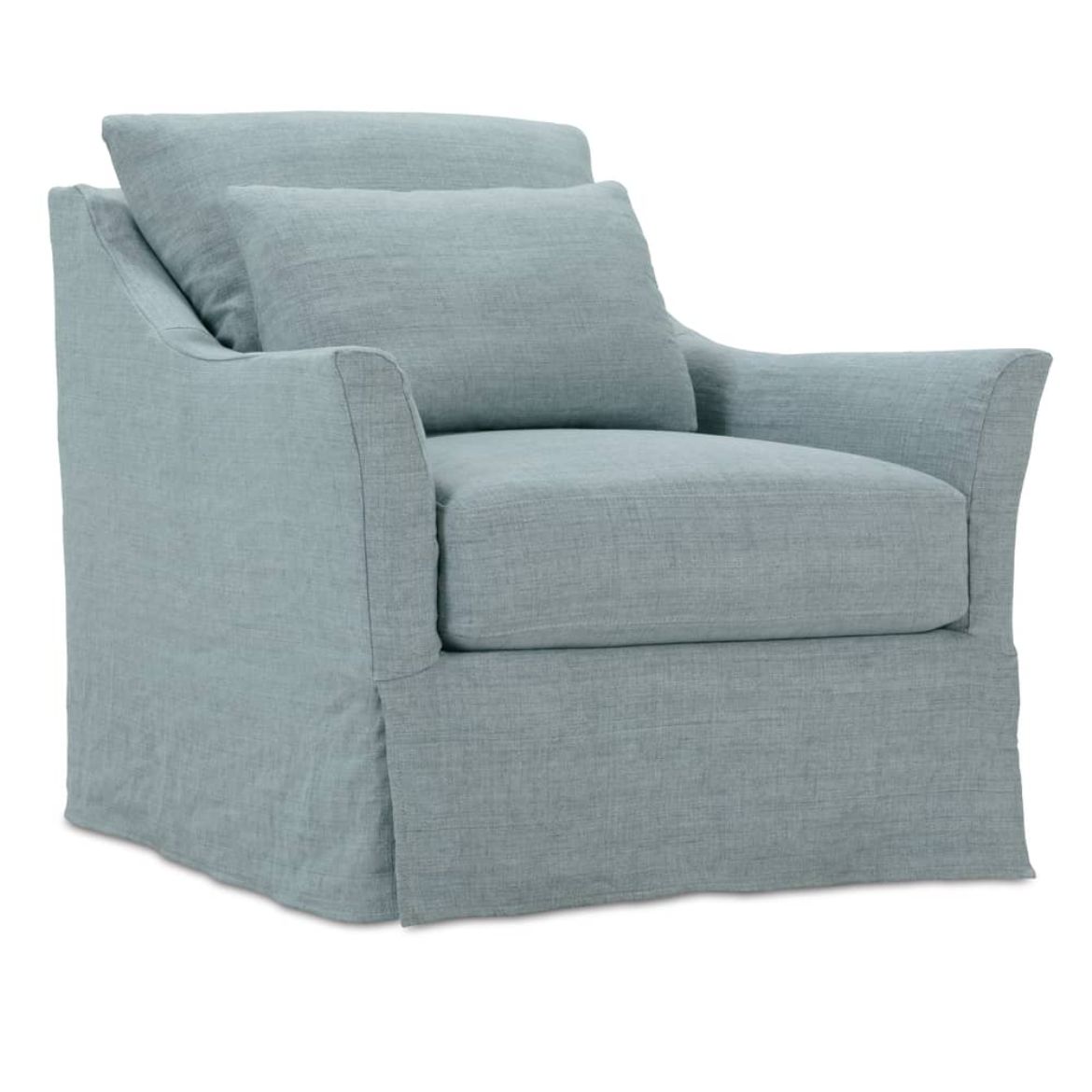 Moreau Slipcovered Swivel Chair