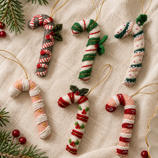 Felt Candy Cane Ornament