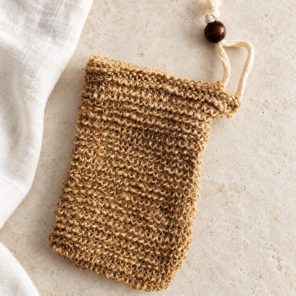 Jute Soap Holder + Exfoliator