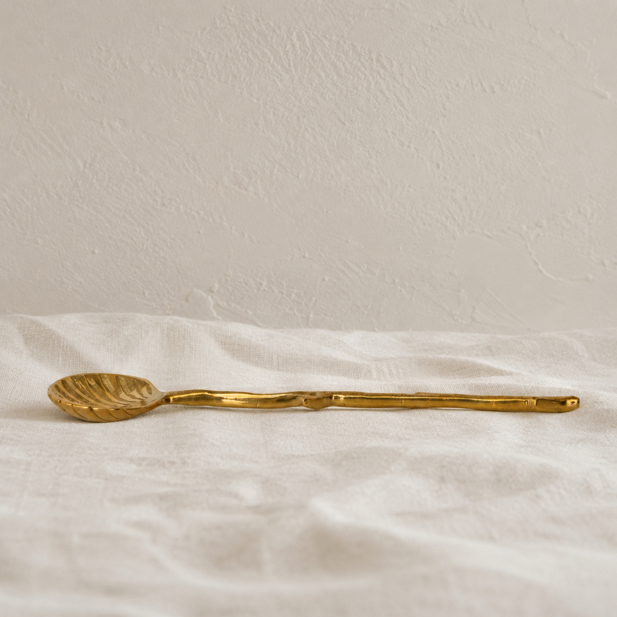 Brass Shell Twig Handle Spoon