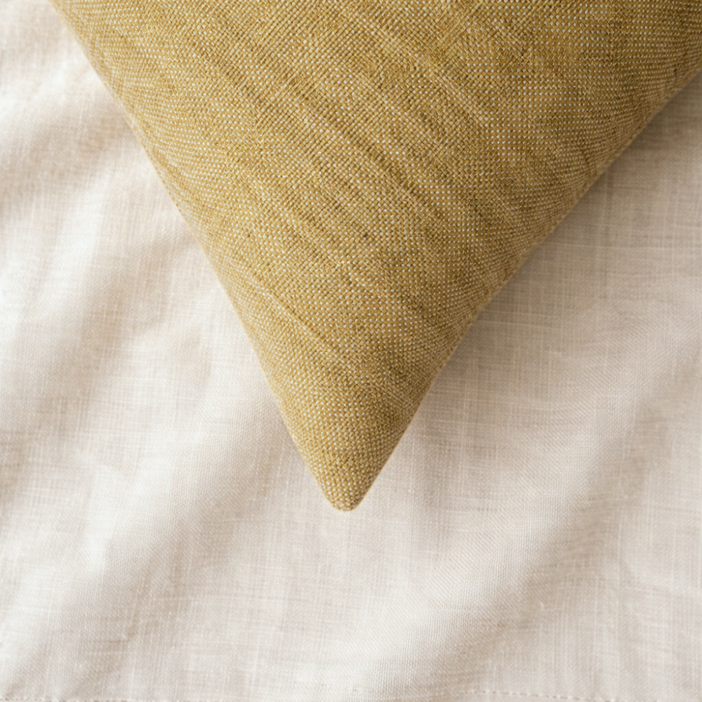 Coriander Linen Lumbar Pillow