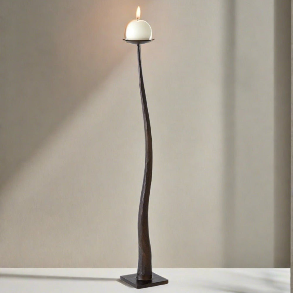 Hand-Forged Iron Candle Holder