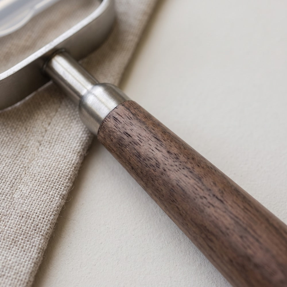 Walnut Wood Vegetable Peeler, U, styled at home