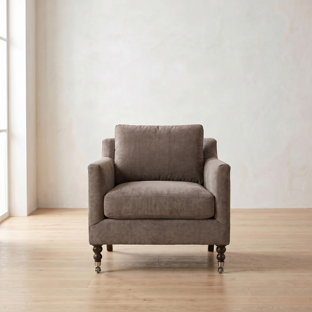 Madeline Chair in Charcoal Brown Performance Chenille