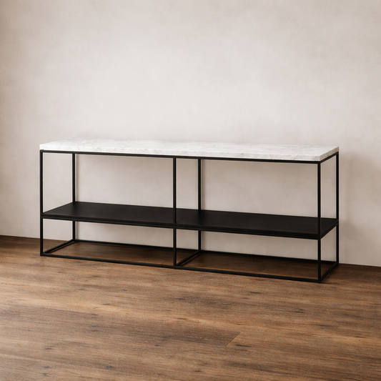 Marble & Metal Console Table