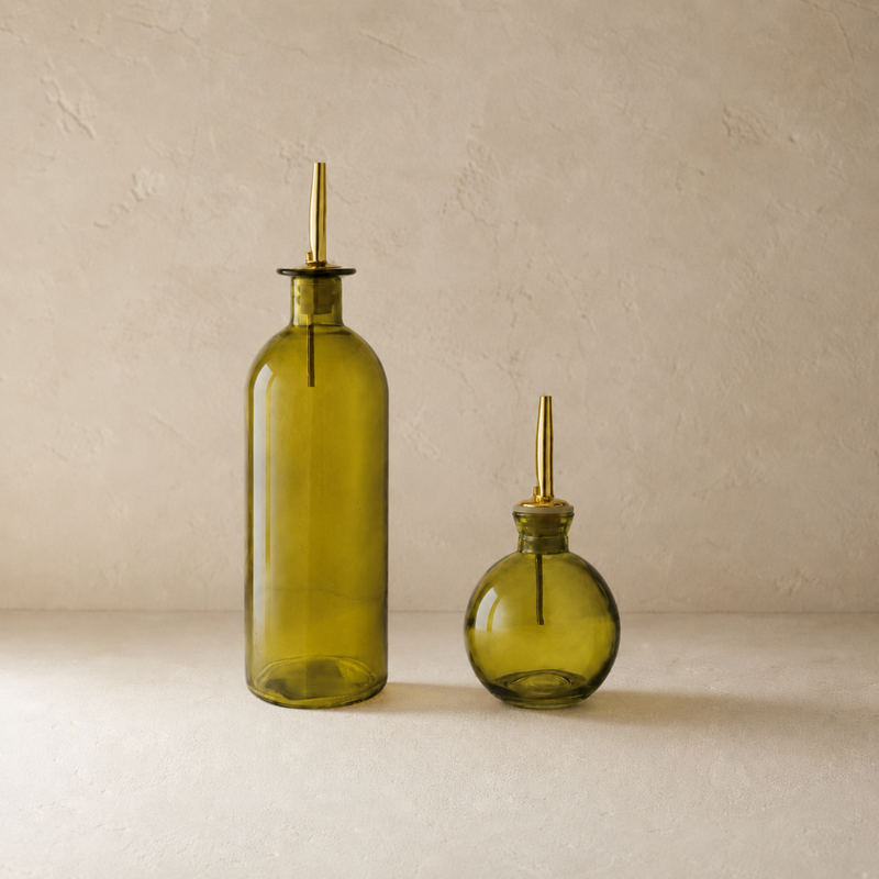 Olive Glass Cruet