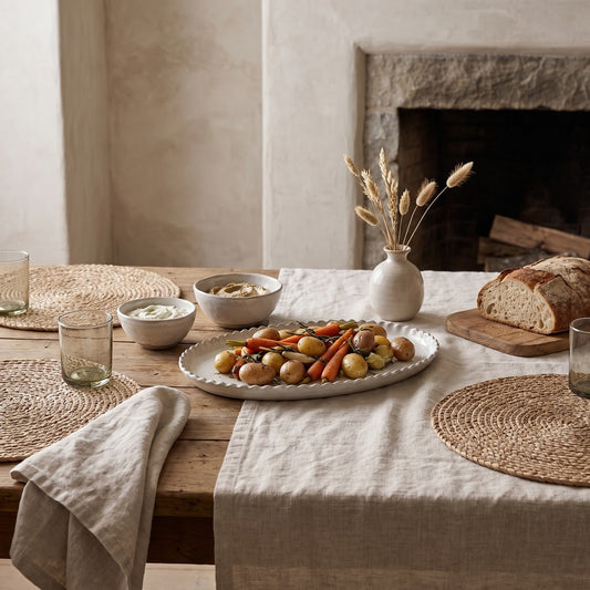 Scalloped Platter, styled at home