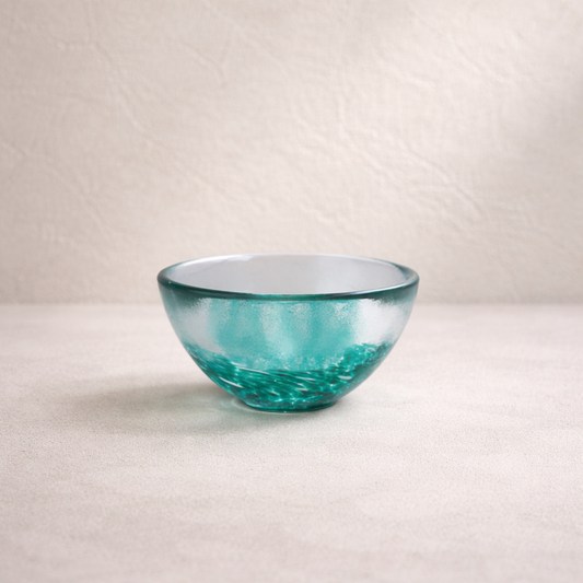 Speckled Glass Pinch Pot Bowl