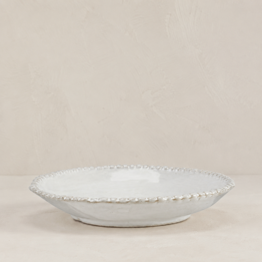 Stoneware Hobnail Low Bowl