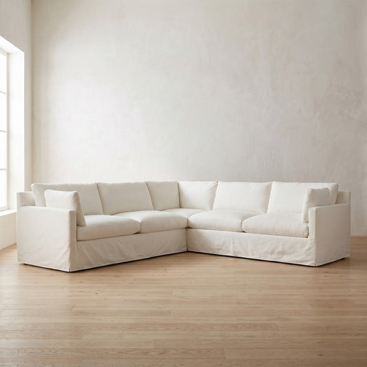 Sylvie Slipcover Sectional (L corner shown)