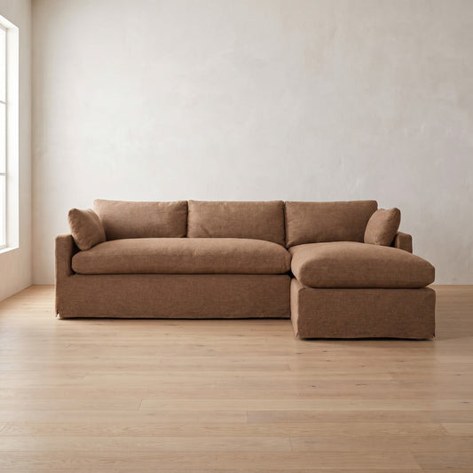 Sylvie Slipcover Sleeper Sectional (chaise shown)