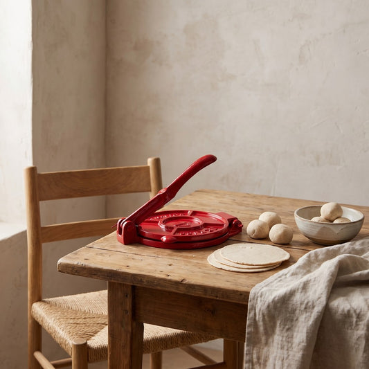 Tortilla Press, styled at home