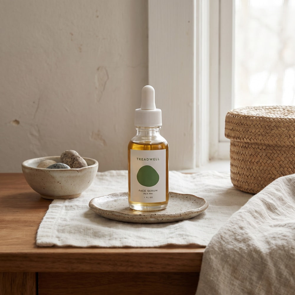 Treadwell Face Serum, styled at home