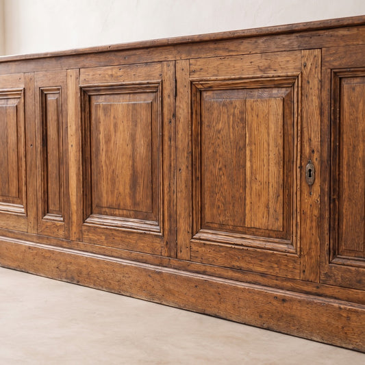 19th Century Oak Cabinet Base, detail