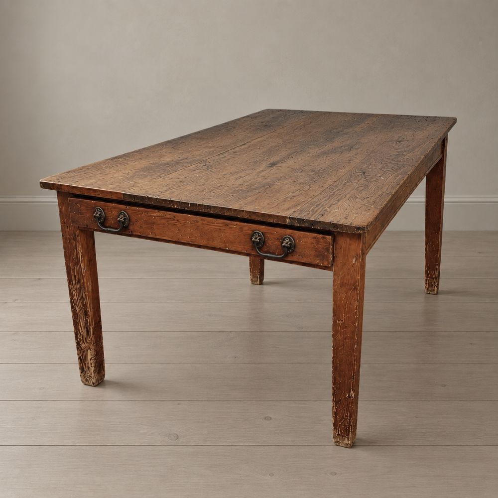 19th Century Pine Farm Table