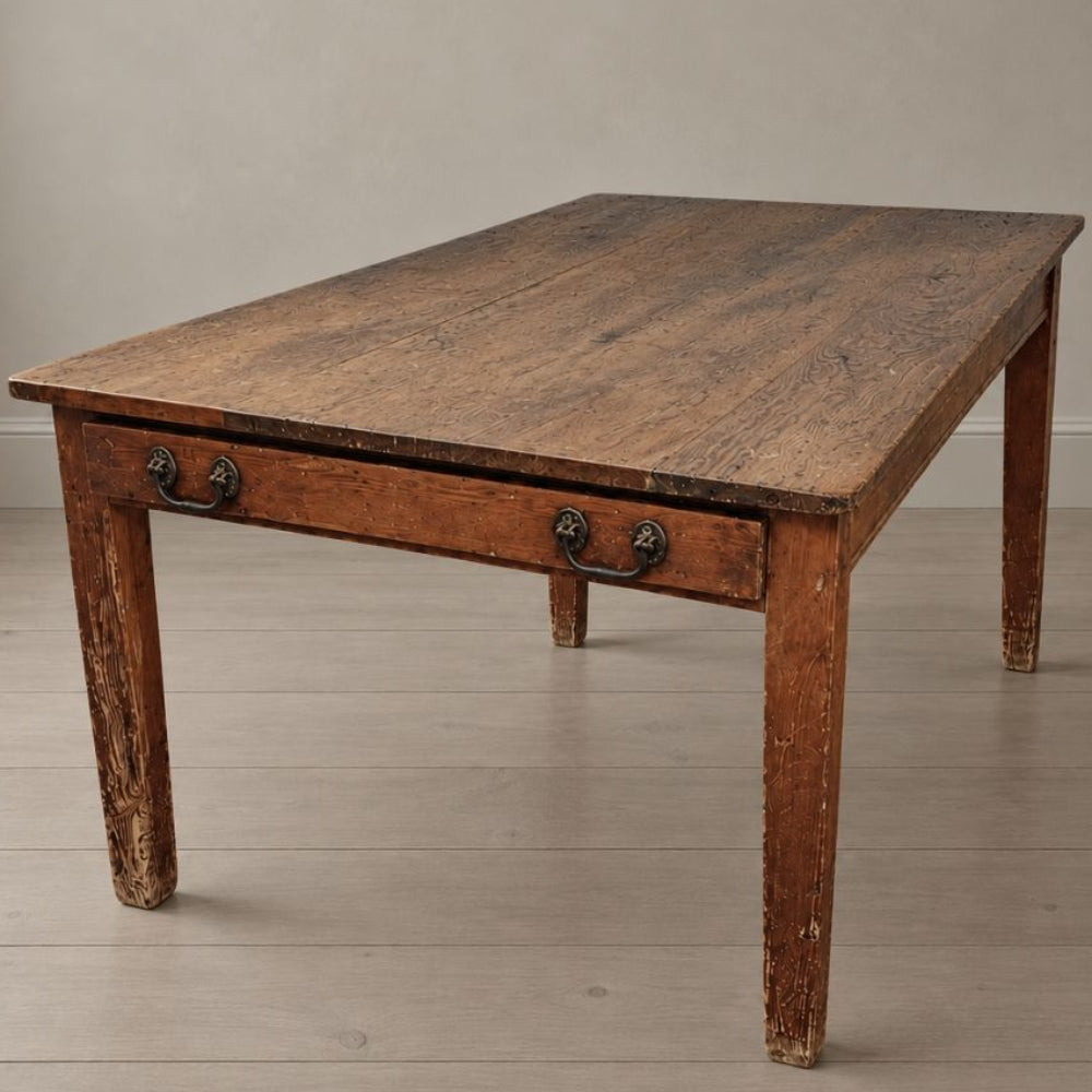 19th Century Pine Farm Table