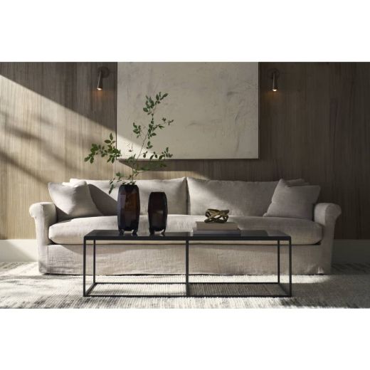 Freya Slipcover Sofa in Natural Linen