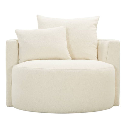 Leander Swivel Chair in Terracotta