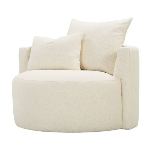 Leander Swivel Chair in Terracotta