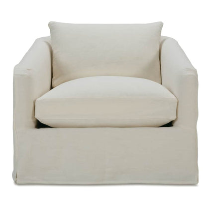 Florence Slipcovered Swivel Chair