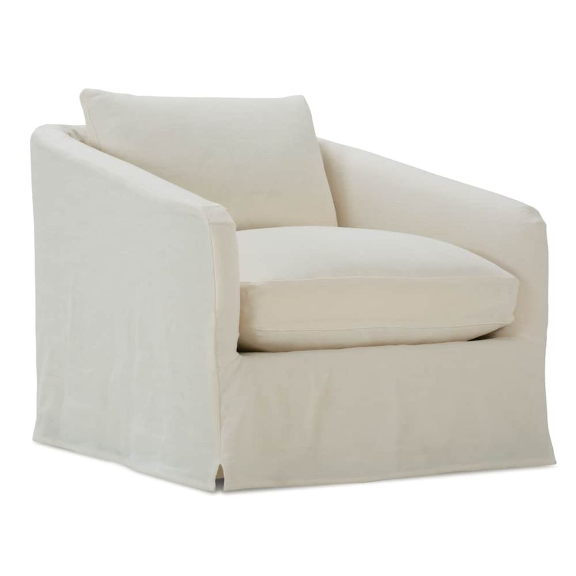 Florence Slipcovered Swivel Chair