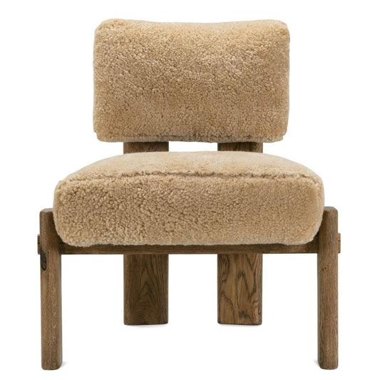 Shearling Leather Cassius Chair