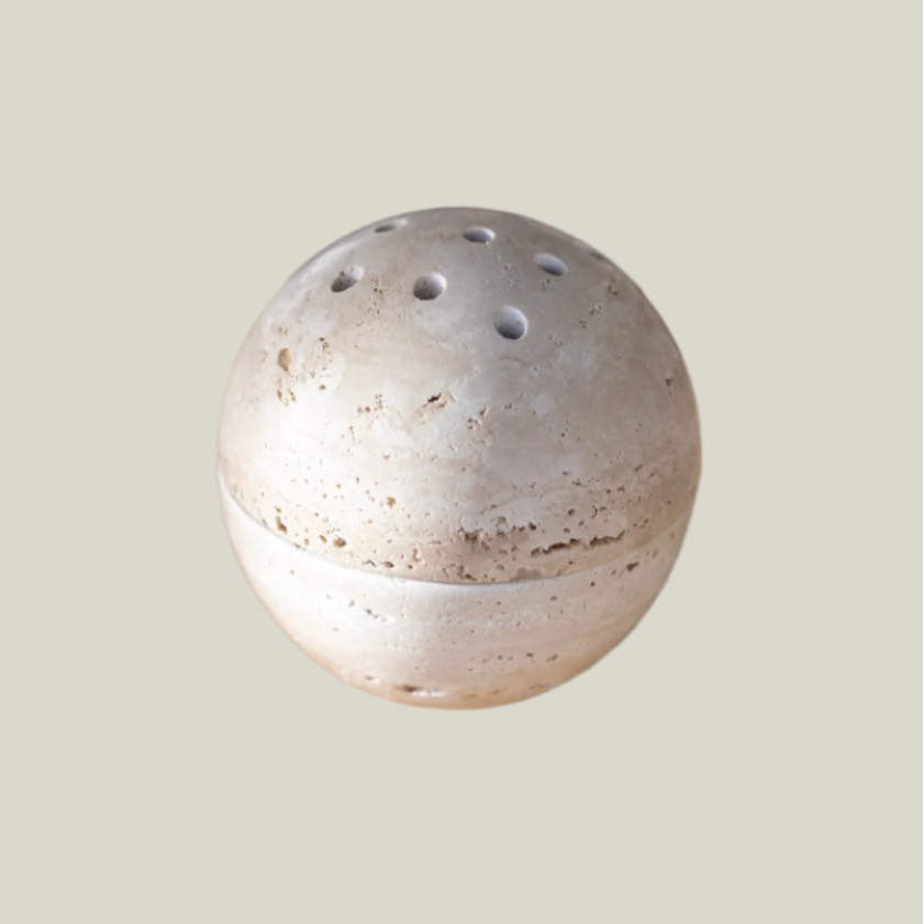 Travertine Incense Burner Dome