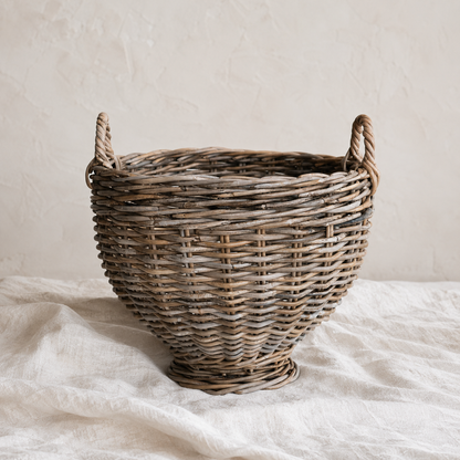 Rattan Footed Basket