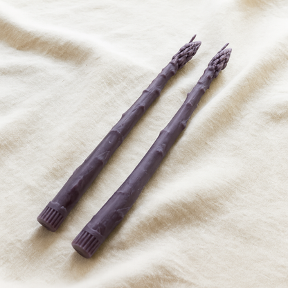 Asparagus Beeswax Taper Candles