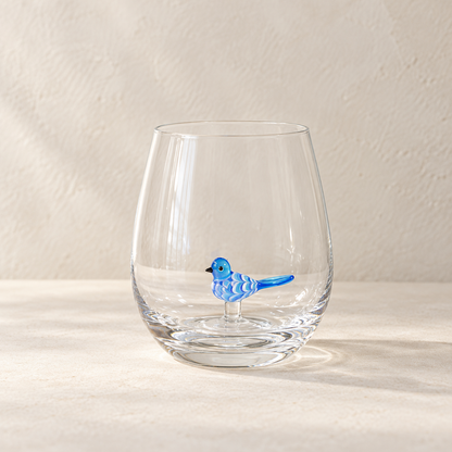 Bird Drinking Glass