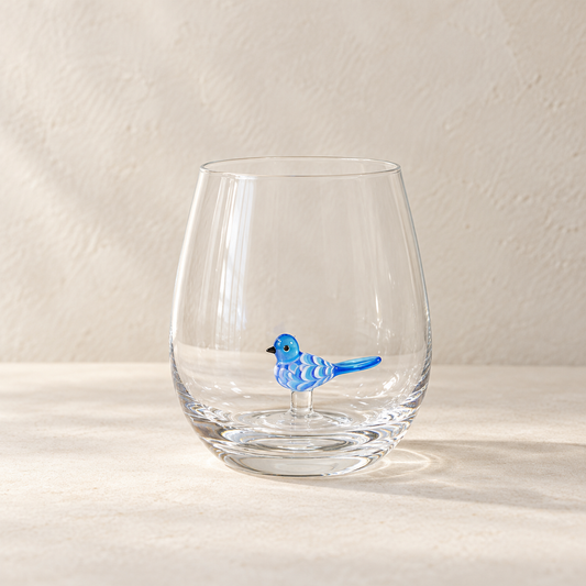 Bird Drinking Glass