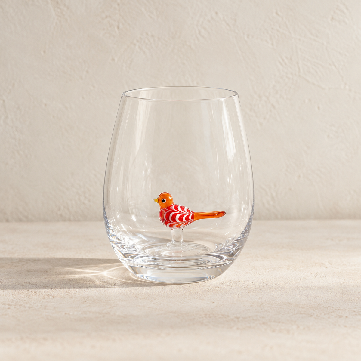 Bird Drinking Glass