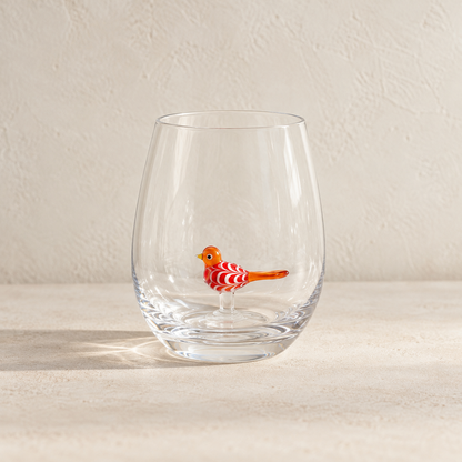 Bird Drinking Glass