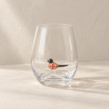 Bird Drinking Glass
