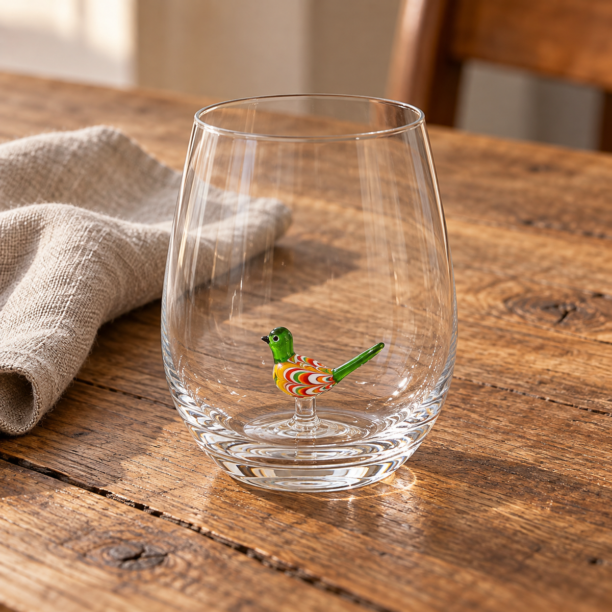 Bird Drinking Glass