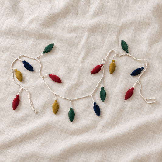 Cotton Bulb Garland