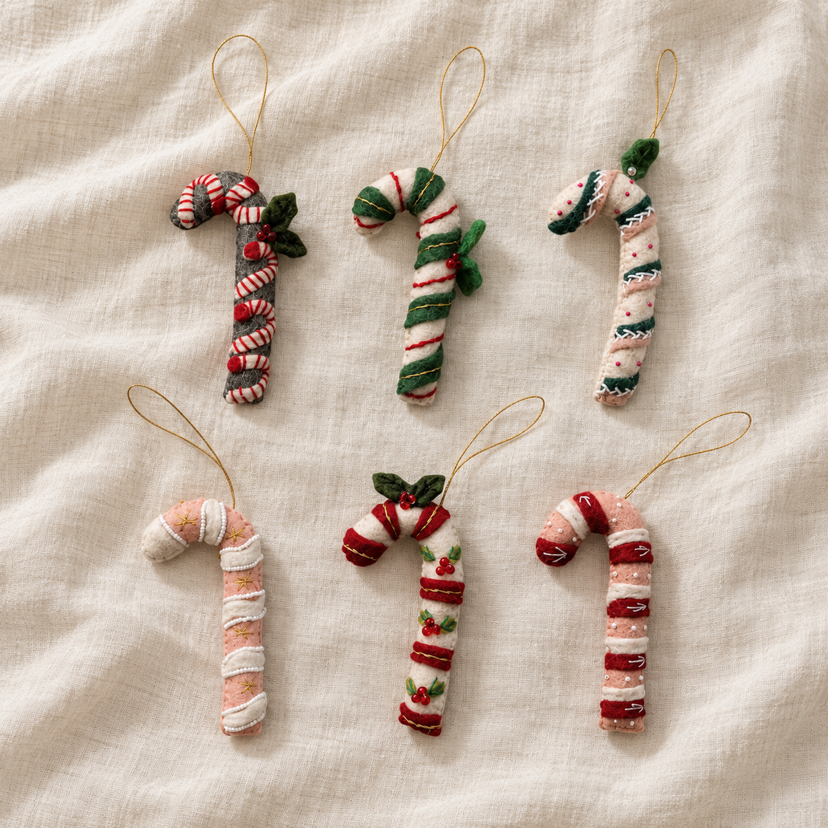 Felt Candy Cane Ornament
