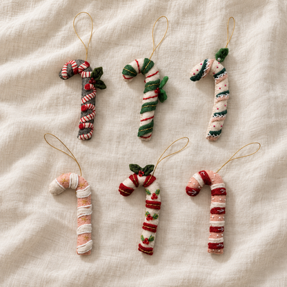 Felt Candy Cane Ornament