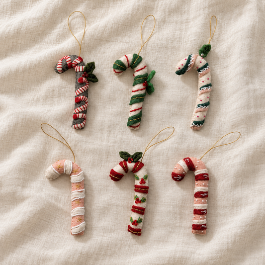Felt Candy Cane Ornament