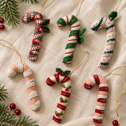 Felt Candy Cane Ornament