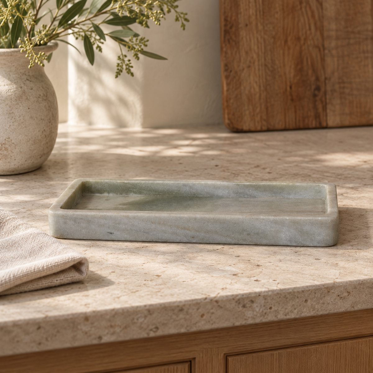 Sage Marble Tray