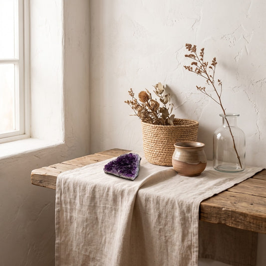 Amethyst Crystal Cluster, styled at home