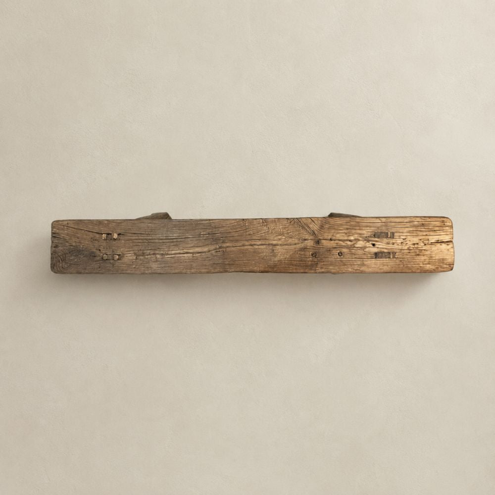 Antique Skinny Elm Wood Bench