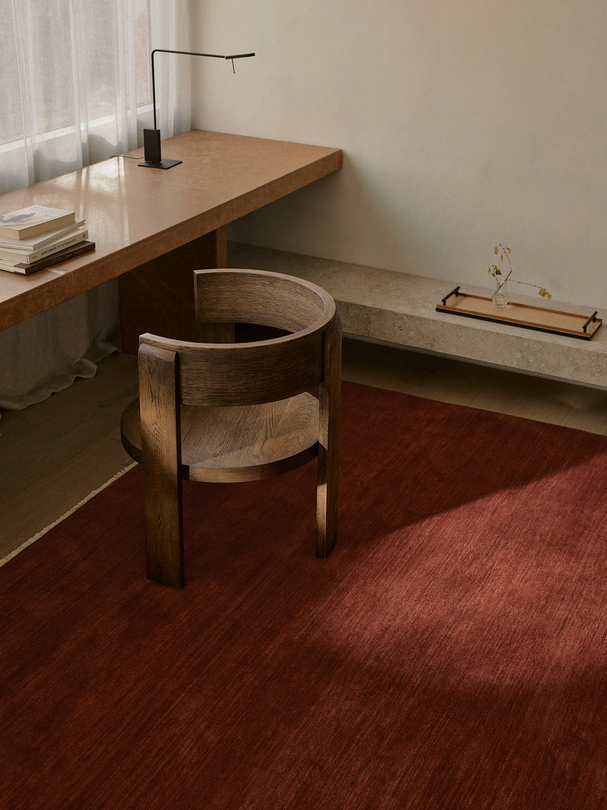 Agra rug in Burnt Umber