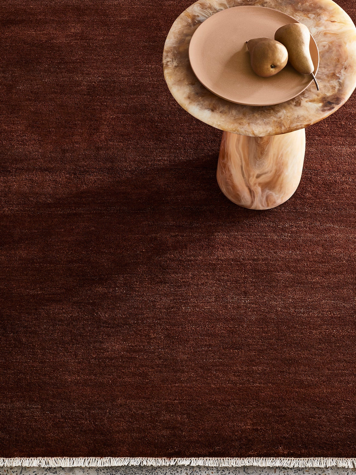Agra rug in Burnt Umber