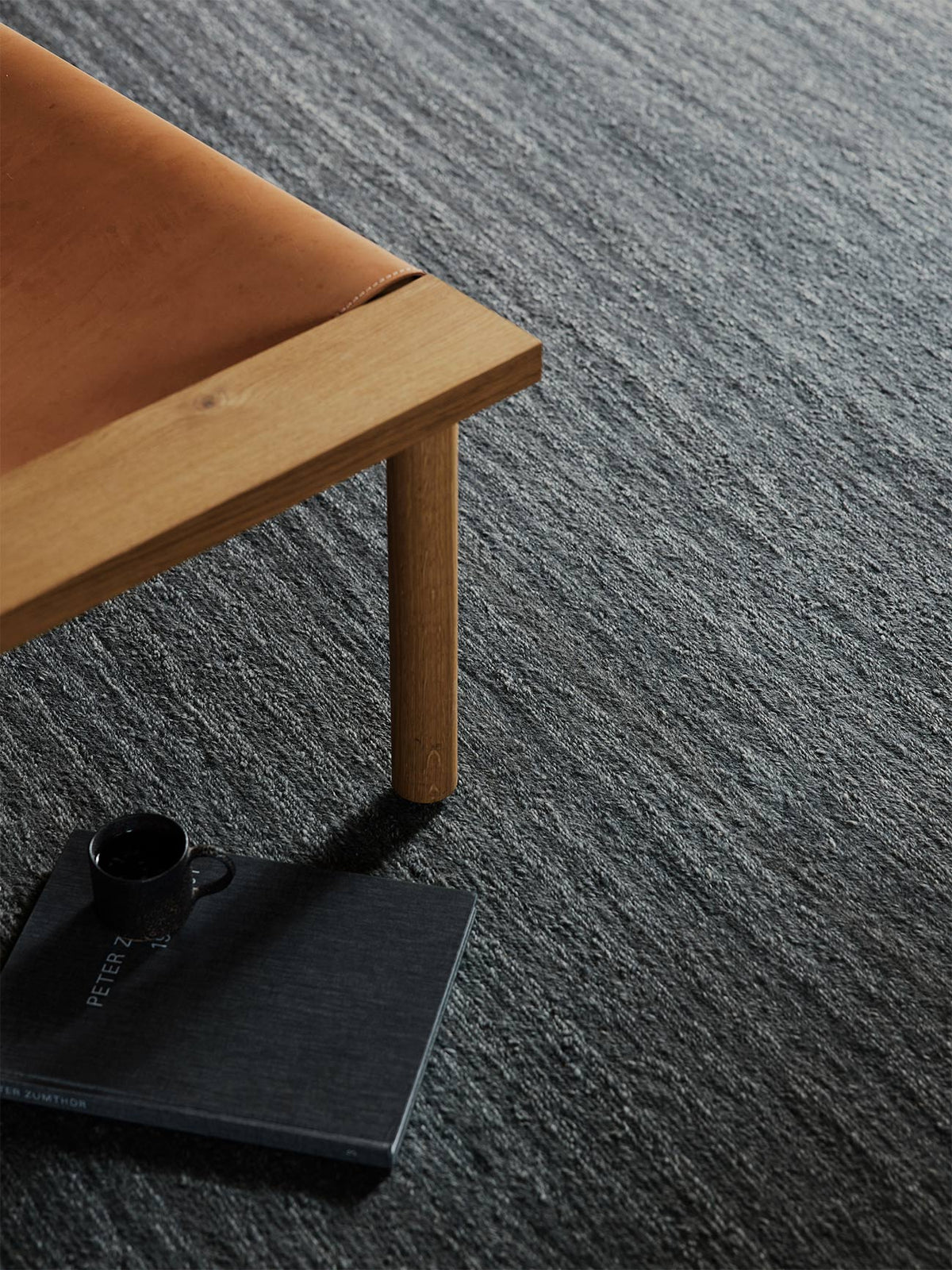 Cable rug in Chambray