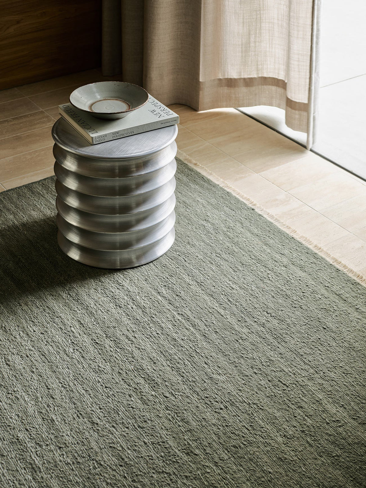 Cable rug in Jade