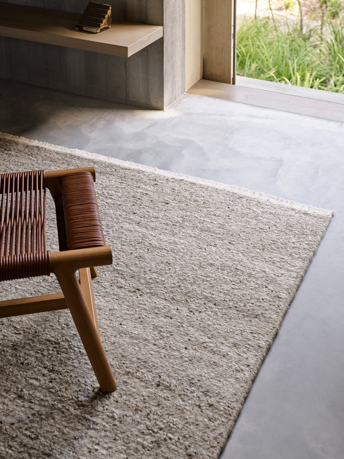 Cable rug in Seed