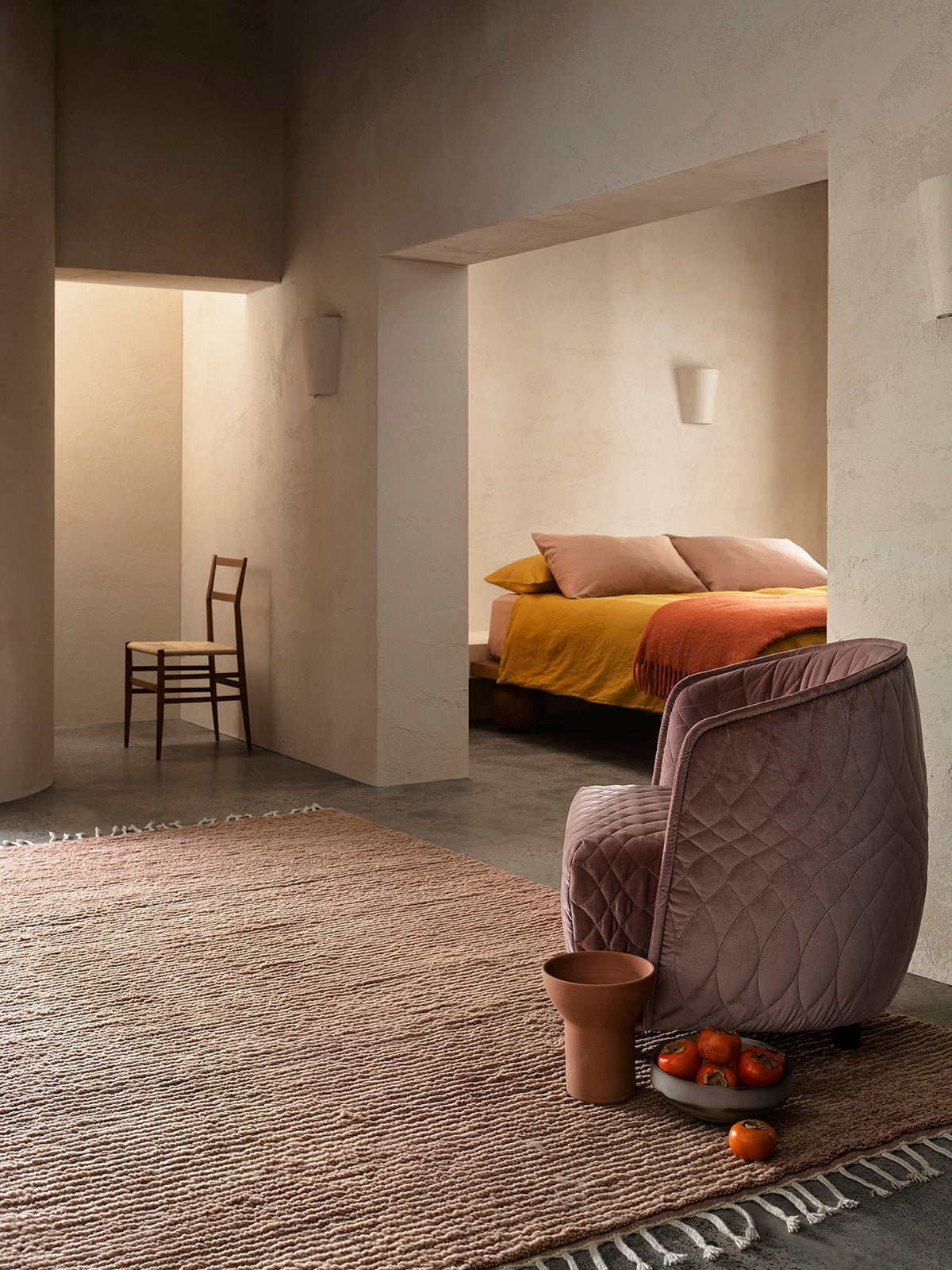 Malawi rug in Blush